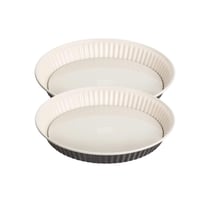 Ensemble de 2 Moules à tarte quiche 28 cm en email Dr. Oetker Exclusive