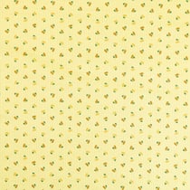 Tissu Coton Petites cerises jaunes et moutarde sur fond Vert anis