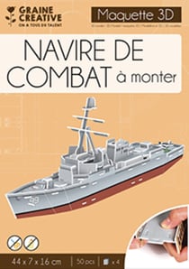 Maquette 3D Mousse Navire de Combat