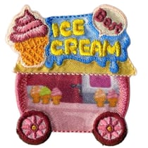 Lot de 3 écussons thermocollants Ice Cream 5.5cm