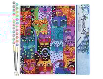 Peinture par Numéro Figured'Art - Chats abstraits - Kit de Loisir Créatif DIY Numéro d'Art Complet - 40x50cm sans châssis en bois