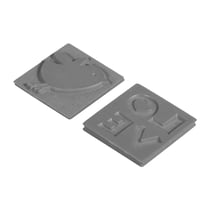 Labels GB "Love"+oiseau, 25x30mm, 2 pièces