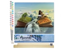 Peinture par Numéro Figured'Art - Livre Paysage - Kit de Loisir Créatif DIY Numéro d'Art Complet - 40x50cm toile roulée + châssis en bois à monter