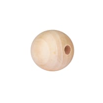 MégaCréa DIY - Perles en bois brut rondes 3 cm trou 0,7 cm 4 pièces