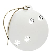 Boule de Noël chien personnalisable bois blanc