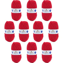 10 pelotes - 100% acrylique - Rouge - 977 - 50g - 140m - DMC - Knitty 4 - Tricot