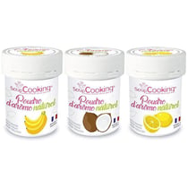 Kit 3 arômes alimentaires naturels en poudre - Banane-coco-citron