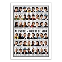 Affiche 30x40 cm - Al Pacino and Robert de Niro - Olivier Bourdereau