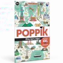 Poster pédagogique + 71 stickers MONUMENTS DU MONDE (7-12 ans)