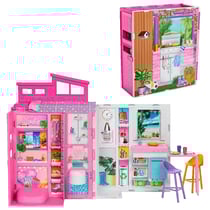 Maison de poupée Barbie avec 11 accessoires colorés