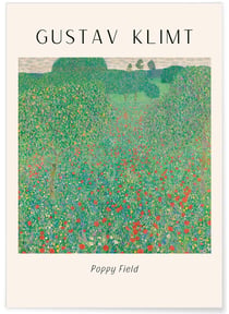 Affiche Gustav Klimt « Poppy Field» | A3 : 29,7x42cm