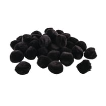 Pompons, noir, 25 mm, 35 pces