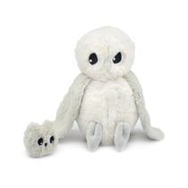 Peluche chouette polaire maman et son bébé