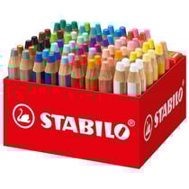 STABILO Crayon multitalent woody 3 en 1, pack écolier de 76