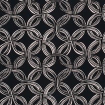 Tissu Crêpe de Viscose Circles abstraits sur fond Bleu marine