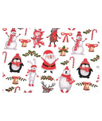 Tissu coton Noël de 140 cm de largeur natale rouge vendu par 50 cm
