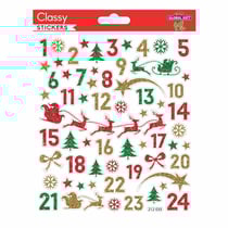 Stickers Calendrier de l'Avent - Traîneau du Père Noël