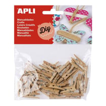 SACH 45 MINI PINCES BOIS 25X3MM NATUREL