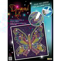 Tableau Sequin Art Strass et diamants Papillon