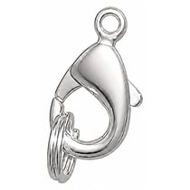 Fermoir carabinier avec anneau 13mm 1 pièces doré ou argenté - argenté