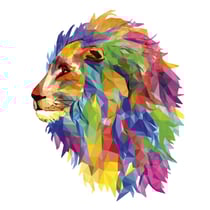 Le Lion Mozaïk - Puzzle en bois - Boite en carton