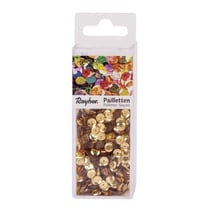 Paillettes bombées, 6mm boîte 4000pces, or