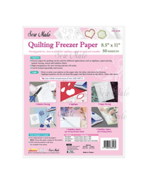 Quilting Freezer Paper – Papier de Quilting Réutilisable pour Gabarits et Appliqués Blanc