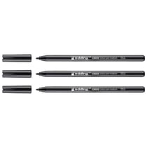 Lot de 3 feutres de coloriage pointe moyenne - EDDING - Noir - 1300