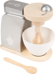 Mamabrum Jeu d'Imitation Robot Pâtissier en Bois pour Enfants - Pétrin avec Fouet, Bol & une Spatule Petits Chefs 20 * 19 * 13,5 cm