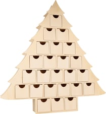 Calendrier de l'Avent sapin DIY en BOIS - 43,5x45x6,5 cm - Artemio
