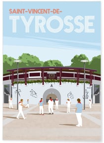 Affiche ville Saint-Vincent-de-Tyrosse 2 | A3 : 29,7x42cm