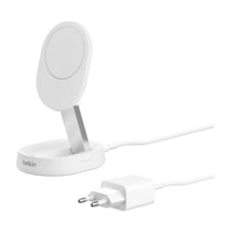 Belkin Station de Recharge Rétractable 2-en-1 Induction MagSafe Qi2 15W pour iPhone Blanc