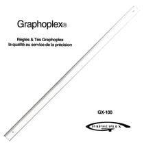 Règle transparente 1 biseau + bosselage 100 cm