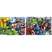 Puzzles avengers : les puissants super heros marvel 2 x 60 pieces - supercolor - clementoni - 21605