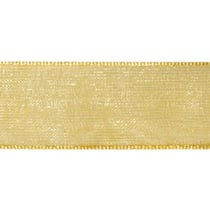 Ruban organdi, 7 mm, rouleau 10 m, or