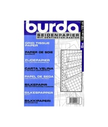 Papier de soie Burda quadrillé - 5 feuilles 150x110cm - 0001 Blanc