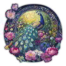 Jardin du Paon - Puzzle en bois - Boite en carton