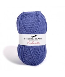 Pelote de laine à tricoter POULINETTE - Cheval Blanc 165 Bleu