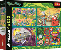 Puzzle 250 pièces - 4 Puzzles - Le Monde Tordu De Rick Et Ombrey - Trefl