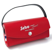 Trousse en simili-cuir rouge, pour palets fonte - Sebo