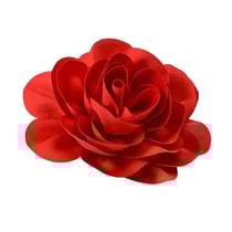 Broche fleur 11cm rouge