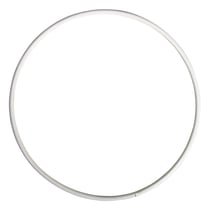 Anneaux en métal, revêtus, blancs,12cm