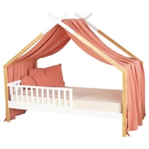 Ciel de lit cabane, toile en gaze de coton, Jeanne