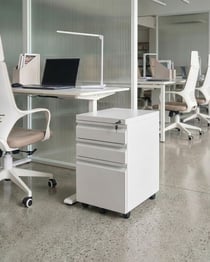 Armoire de bureau Acier Blanc RECAMI - Beliani