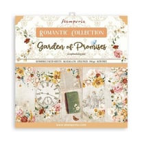 Pochette de 10 feuilles recto verso garden and promises Stamperia