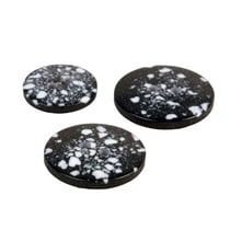 Bouton rond plastique recyclé 2 trous noir