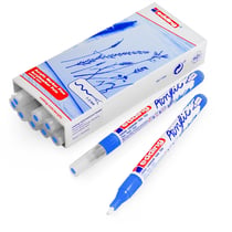 Lot de 10 marqueurs peinture acrylique fin - EDDING - bleu gentiane - 1-2 mm