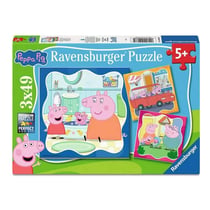 Puzzle 3x49 pieces La famille d abord Peppa Pig