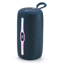 Enceinte Bluetooth Sans Fil Avec Lumières LED Et Appels Mains Libres Bleu YONIS