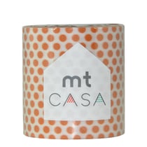 MT CASA - Pois orange - Largeur 50mm - 10 m x 50mm